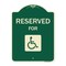Signmission Designer Series-Graphic Handicapped Reserved Green, 24" x 18", G-1824-9837 A-DES-G-1824-9837 - alternate 1